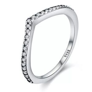 925 Sterling Silver Peak Stacking Ring
